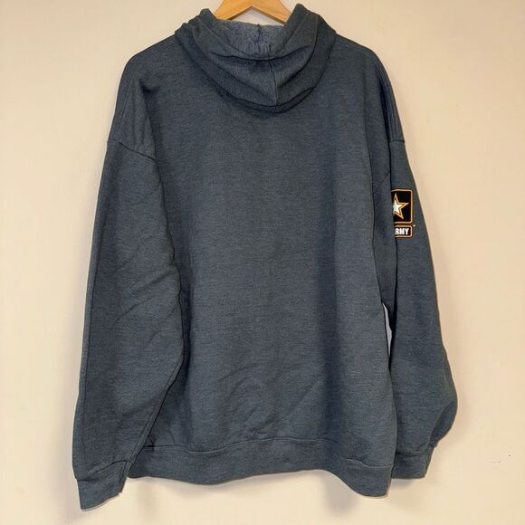 US Army Gray Hoodie Pullover Sweatshirt Mens 3XL Soldier Warm Winter Top Outdoor - Picture 3 of 8